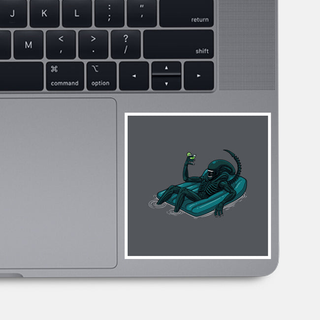 Alien In Summer-None-Glossy-Sticker-jasesa