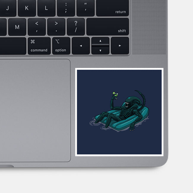Alien In Summer-None-Glossy-Sticker-jasesa