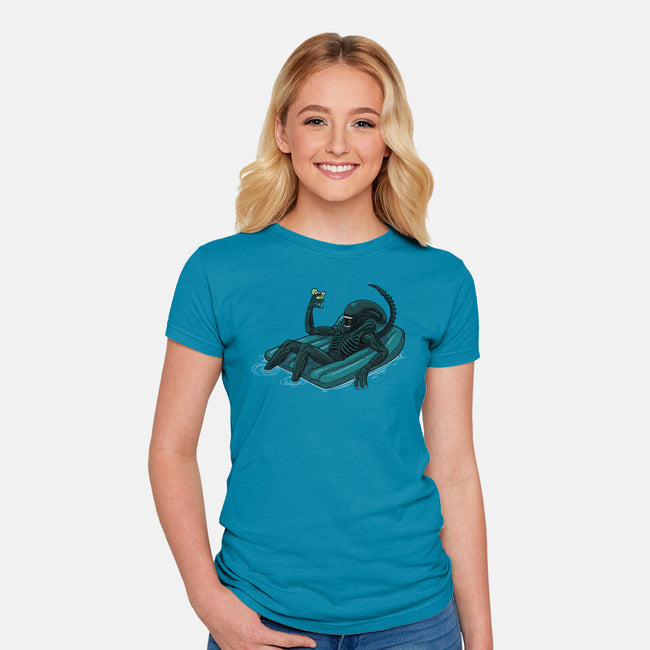 Alien In Summer-Womens-Fitted-Tee-jasesa