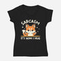 Sarcasm Hugs-Womens-V-Neck-Tee-NemiMakeit