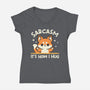 Sarcasm Hugs-Womens-V-Neck-Tee-NemiMakeit