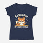 Sarcasm Hugs-Womens-V-Neck-Tee-NemiMakeit