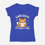 Sarcasm Hugs-Womens-V-Neck-Tee-NemiMakeit