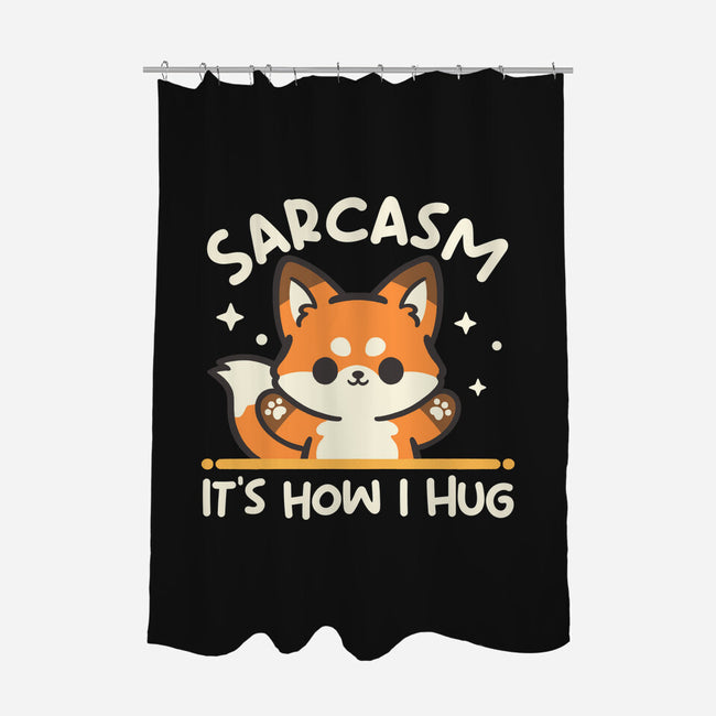Sarcasm Hugs-None-Polyester-Shower Curtain-NemiMakeit