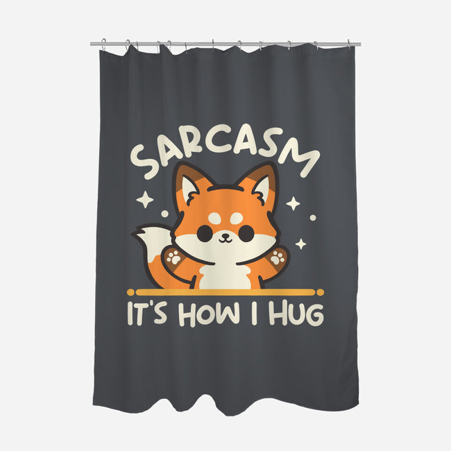 Sarcasm Hugs-None-Polyester-Shower Curtain-NemiMakeit