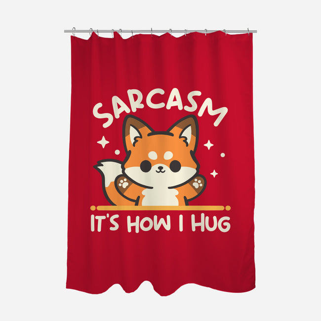 Sarcasm Hugs-None-Polyester-Shower Curtain-NemiMakeit