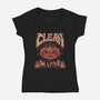 Litter Metal-Womens-V-Neck-Tee-pigboom
