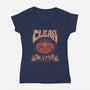 Litter Metal-Womens-V-Neck-Tee-pigboom