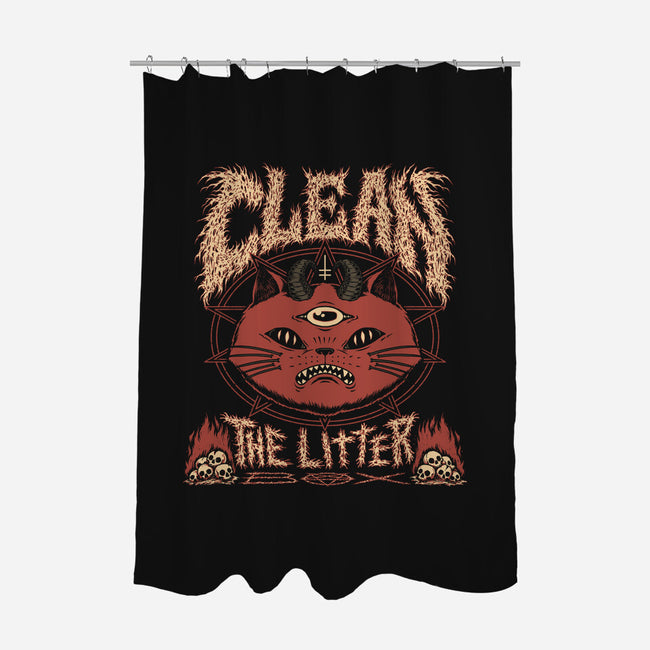 Litter Metal-None-Polyester-Shower Curtain-pigboom