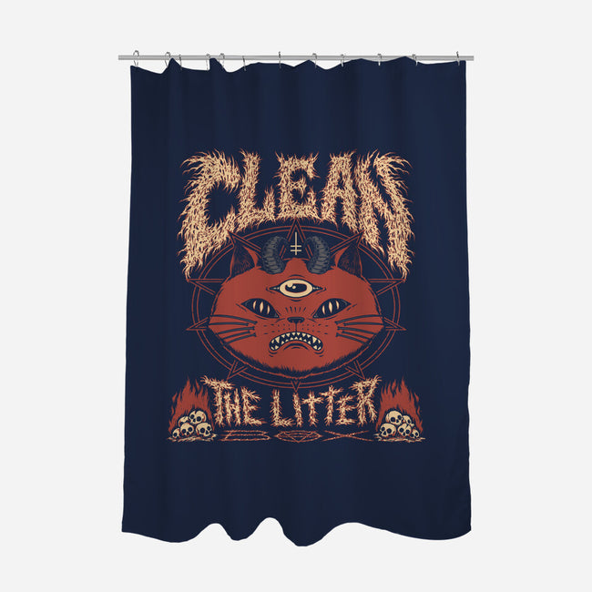 Litter Metal-None-Polyester-Shower Curtain-pigboom
