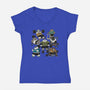 Bear Gym-Womens-V-Neck-Tee-pigboom