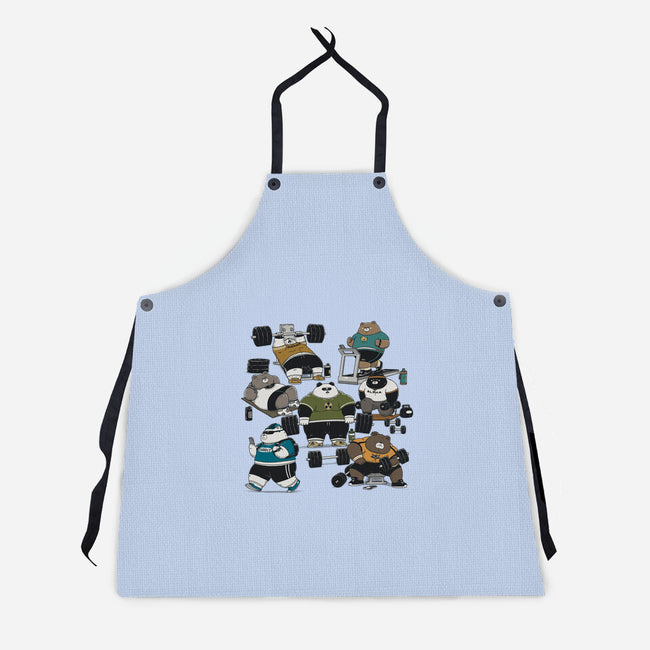 Bear Gym-Unisex-Kitchen-Apron-pigboom