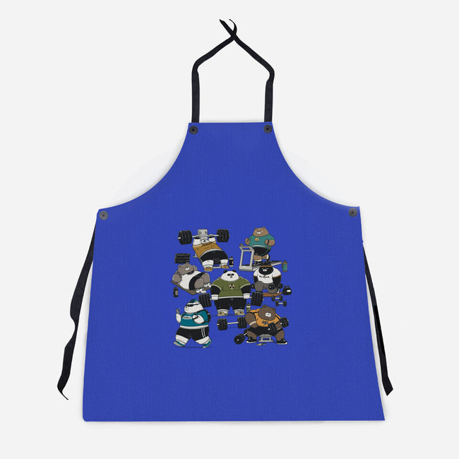 Bear Gym-Unisex-Kitchen-Apron-pigboom