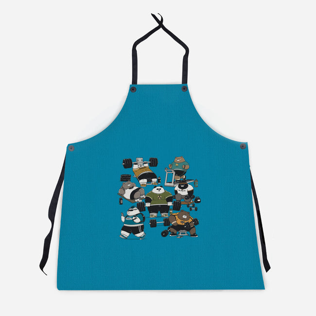 Bear Gym-Unisex-Kitchen-Apron-pigboom