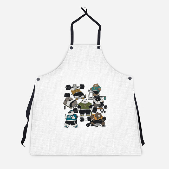 Bear Gym-Unisex-Kitchen-Apron-pigboom