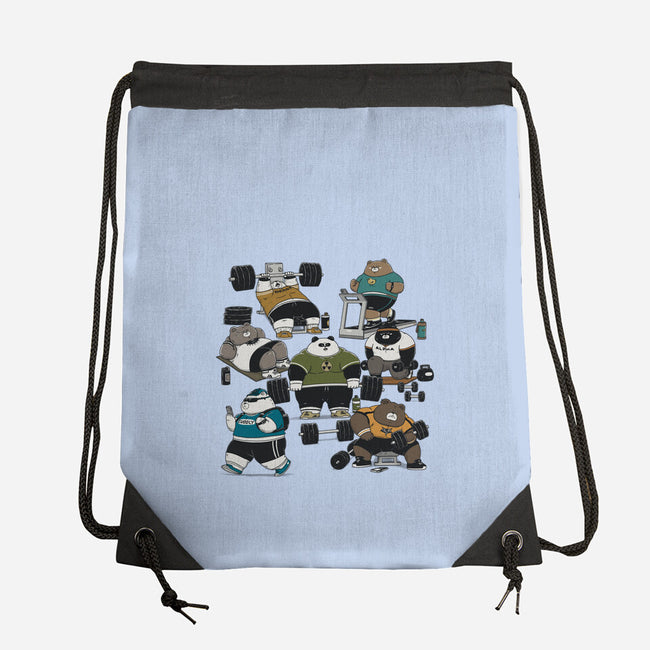 Bear Gym-None-Drawstring-Bag-pigboom