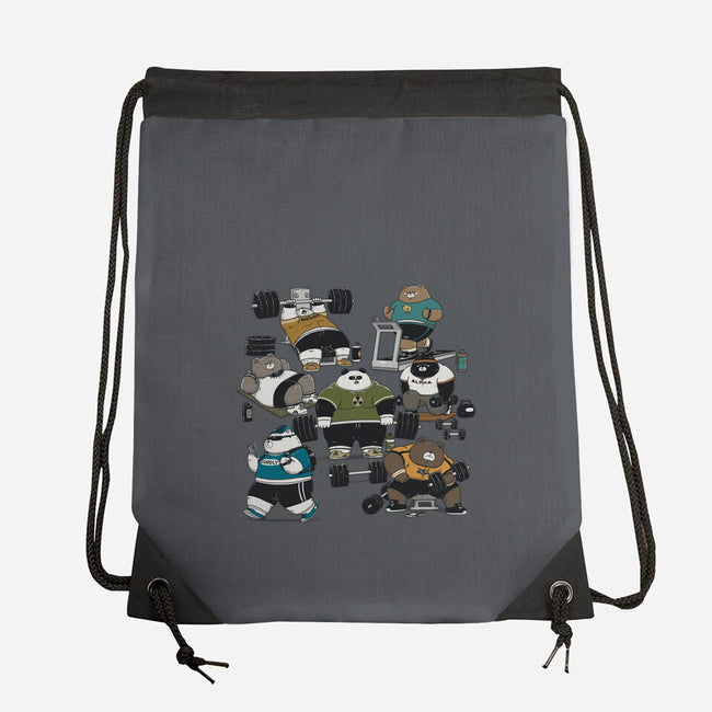 Bear Gym-None-Drawstring-Bag-pigboom