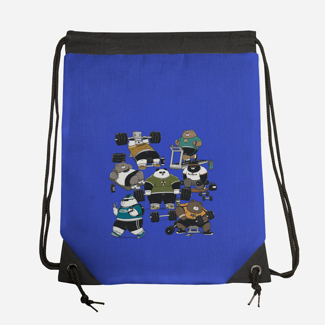 Bear Gym-None-Drawstring-Bag-pigboom