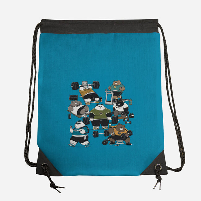 Bear Gym-None-Drawstring-Bag-pigboom