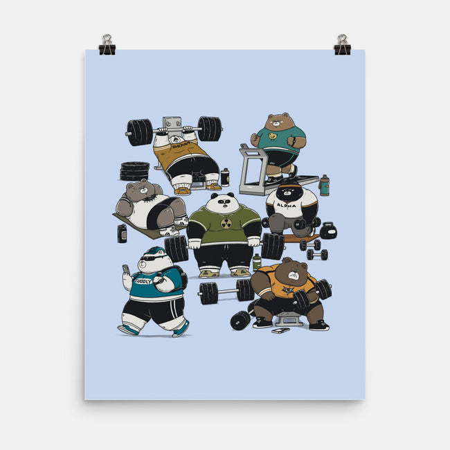 Bear Gym-None-Matte-Poster-pigboom