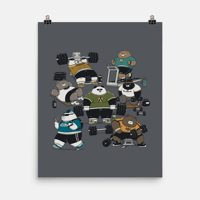 Bear Gym-None-Matte-Poster-pigboom