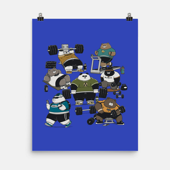 Bear Gym-None-Matte-Poster-pigboom