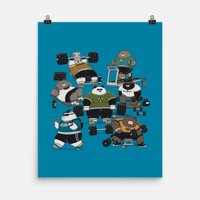 Bear Gym-None-Matte-Poster-pigboom