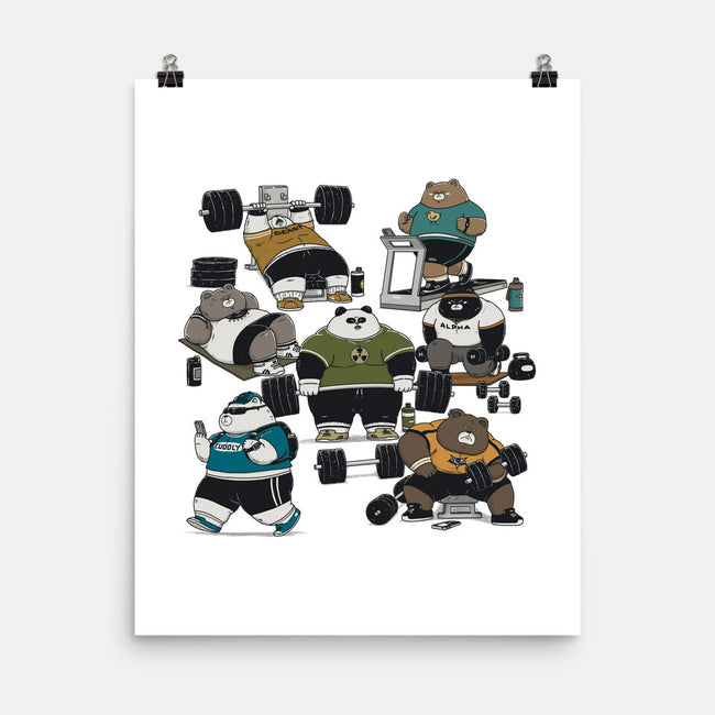 Bear Gym-None-Matte-Poster-pigboom