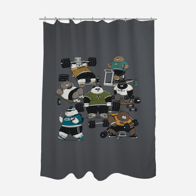 Bear Gym-None-Polyester-Shower Curtain-pigboom