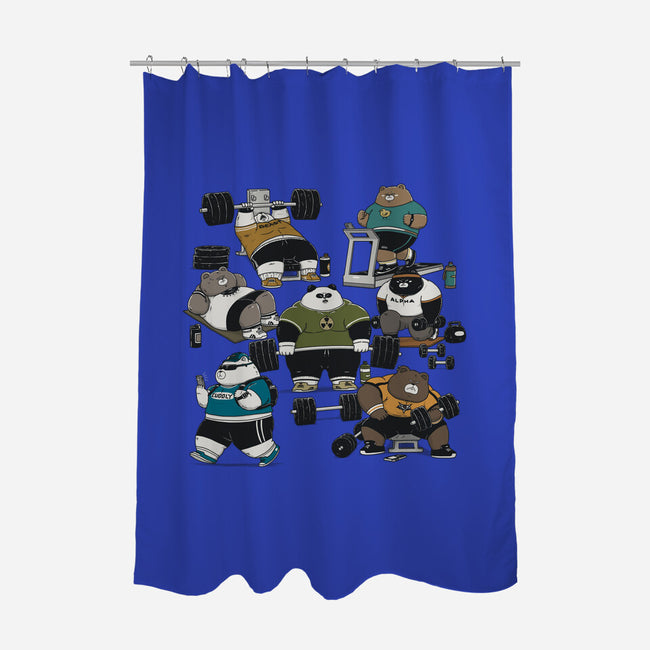Bear Gym-None-Polyester-Shower Curtain-pigboom