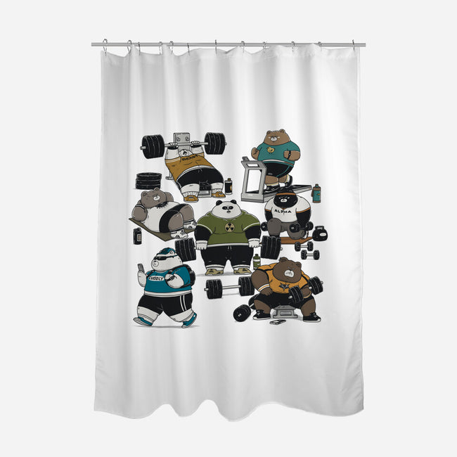 Bear Gym-None-Polyester-Shower Curtain-pigboom