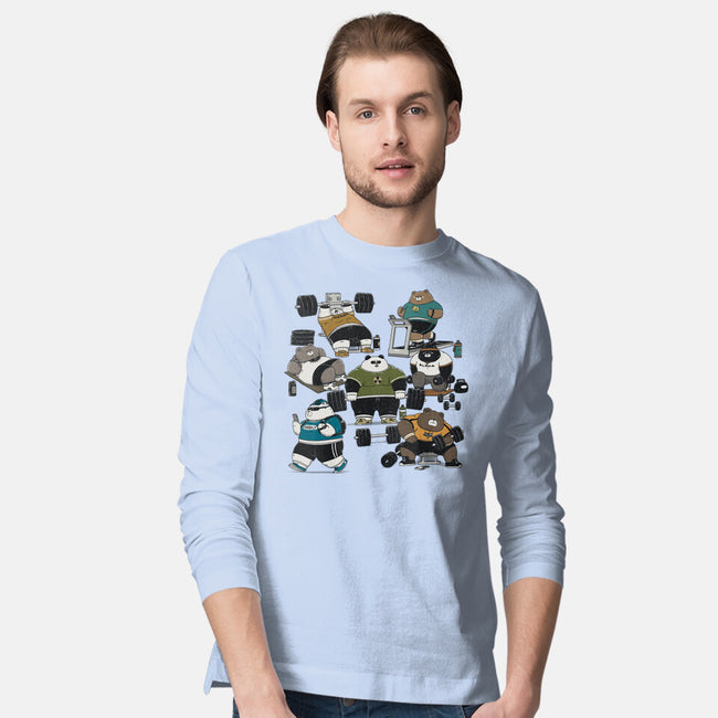 Bear Gym-Mens-Long Sleeved-Tee-pigboom