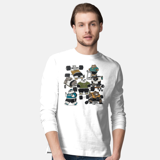 Bear Gym-Mens-Long Sleeved-Tee-pigboom