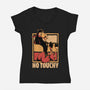 Fight Llama-Womens-V-Neck-Tee-Studio Mootant