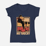 Fight Llama-Womens-V-Neck-Tee-Studio Mootant