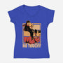 Fight Llama-Womens-V-Neck-Tee-Studio Mootant