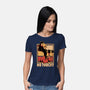 Fight Llama-Womens-Basic-Tee-Studio Mootant