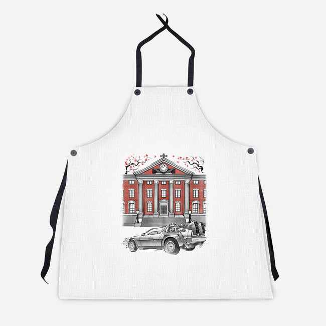 88 And Tower Sumi-E-Unisex-Kitchen-Apron-Astrobot Invention