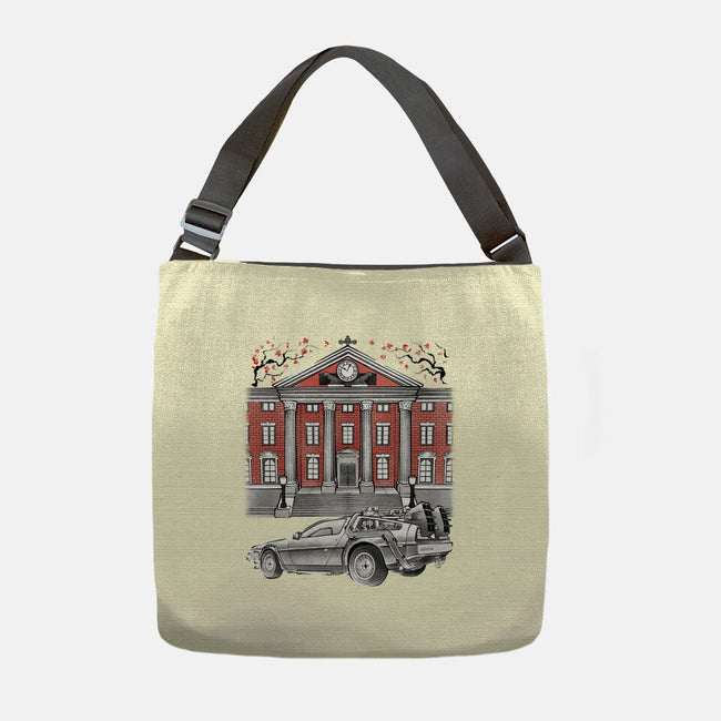 88 And Tower Sumi-E-None-Adjustable Tote-Bag-Astrobot Invention
