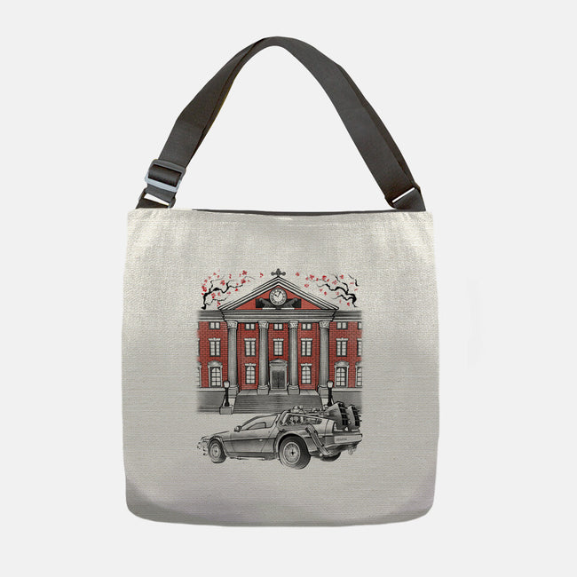 88 And Tower Sumi-E-None-Adjustable Tote-Bag-Astrobot Invention