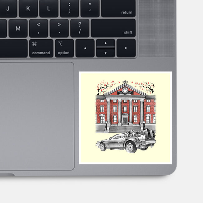 88 And Tower Sumi-E-None-Glossy-Sticker-Astrobot Invention