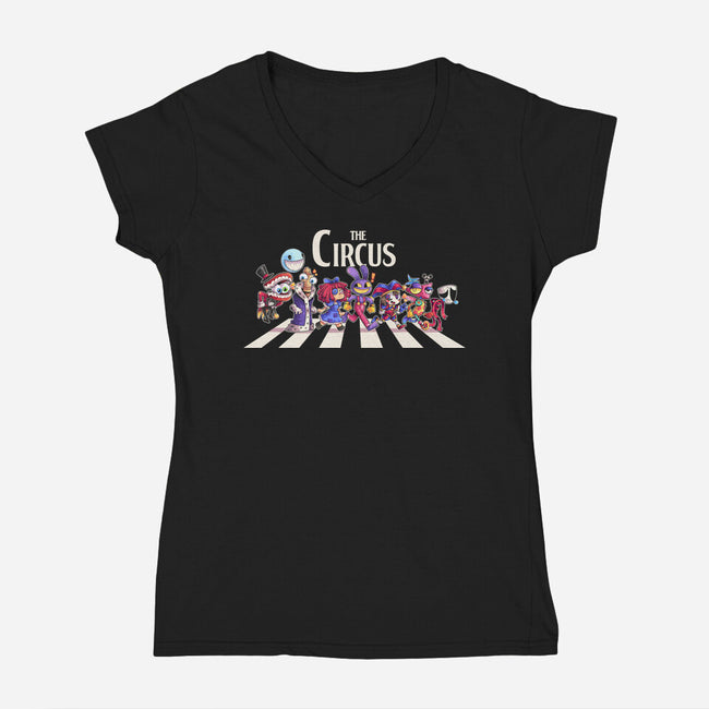 The Circus-Womens-V-Neck-Tee-2DFeer
