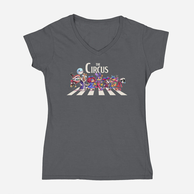 The Circus-Womens-V-Neck-Tee-2DFeer
