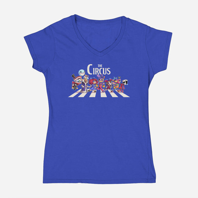 The Circus-Womens-V-Neck-Tee-2DFeer