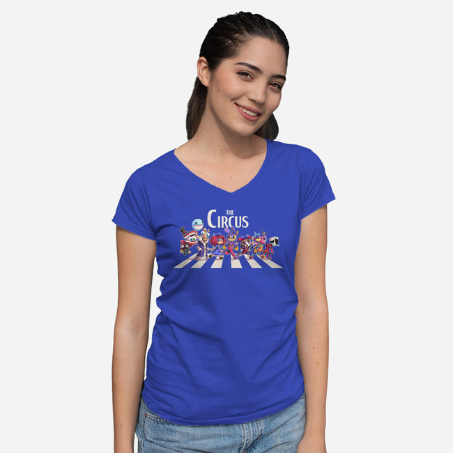 The Circus-Womens-V-Neck-Tee-2DFeer