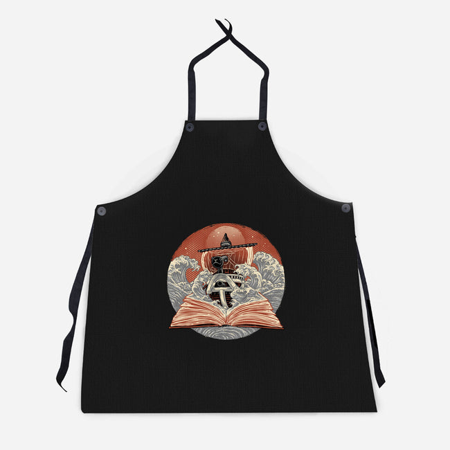 Tidal Pages-Unisex-Kitchen-Apron-glitchygorilla