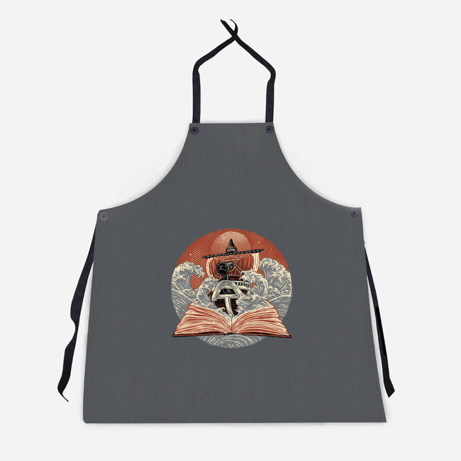 Tidal Pages-Unisex-Kitchen-Apron-glitchygorilla
