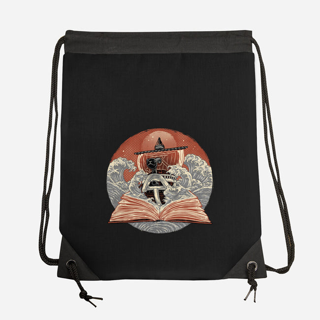 Tidal Pages-None-Drawstring-Bag-glitchygorilla
