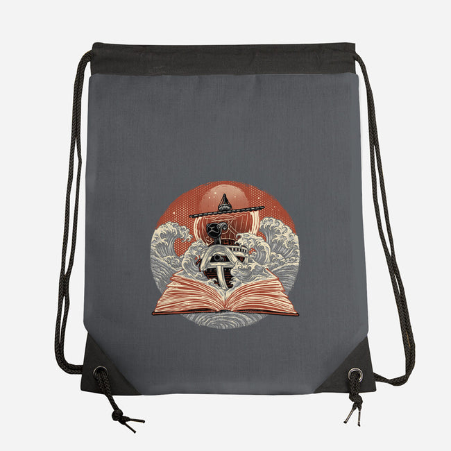 Tidal Pages-None-Drawstring-Bag-glitchygorilla
