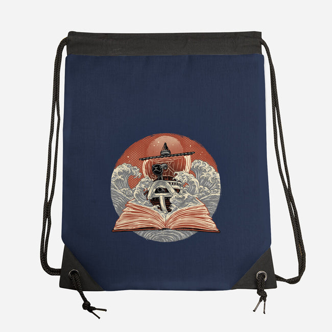 Tidal Pages-None-Drawstring-Bag-glitchygorilla